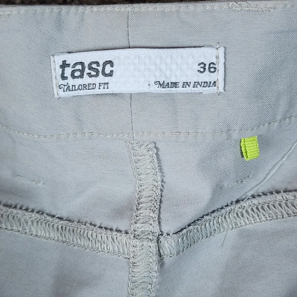 Tasc Performance Motion Shorts Mens 36 Tailored Fit Bamboo Blend Gray Excellent